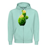 Seafoam texas cactus Zipper Hoodie - LillyAllenDesigns