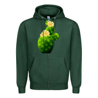 Sports Green texas cactus Zipper Hoodie - LillyAllenDesigns
