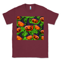 Burgundy halloween pumpkin tumbler Classic Tee - BundleAndBundleShop