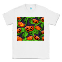 White halloween pumpkin tumbler Classic Tee - BundleAndBundleShop