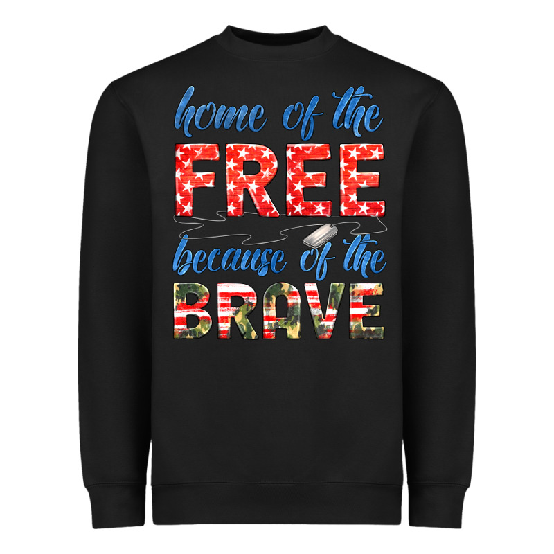 Home Of The Free Because Of The Brave Heavyweight Sweatshirt by HRA Design Shop | Teevron