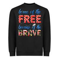 Black home of the free because of the brave Heavyweight Sweatshirt - HRA Design Shop