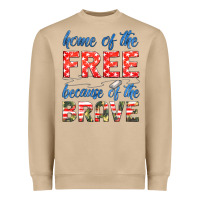 Mushroom home of the free because of the brave Heavyweight Sweatshirt - HRA Design Shop