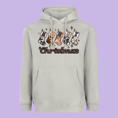 Howdy Christmas Heavyweight Hoodie Designed By Maliassmallbusiness