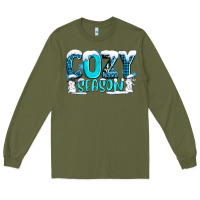 Army Green cozy season with snowman ado Long Sleeve Tee - AdoDesignShop