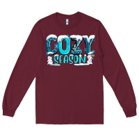 Burgundy cozy season with snowman ado Long Sleeve Tee - AdoDesignShop