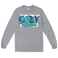 Heather Grey cozy season with snowman ado Long Sleeve Tee - AdoDesignShop