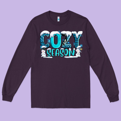 Cozy Season With Snowman Ado Long Sleeve Tee Designed By Adodesignshop