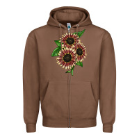 Chestnut strawberry blonde sunflower Zipper Hoodie - LillyAllenDesigns