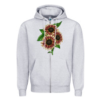 Strawberry Blonde Sunflower Zipper Hoodie | Teevron