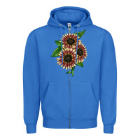 True Royal strawberry blonde sunflower Zipper Hoodie - LillyAllenDesigns