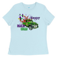 Baby Blue mardi gras with truck Ladies Tee - AdoDesignShop