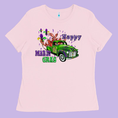 Mardi Gras With Truck Ladies Tee Designed By Adodesignshop