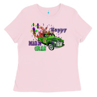 Bubblegum Pink mardi gras with truck Ladies Tee - AdoDesignShop