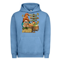 Pigment Pebble Blue Pumpkin patch hayrides and corn maze Urban Hoodie - NancyCooperArtShop