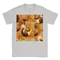 Moon Dust fall squirrel and plaid seamless Classic Tee - BundleAndBundleShop