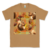 Toasted Coconut fall squirrel and plaid seamless Classic Tee - BundleAndBundleShop