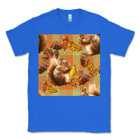 True Royal fall squirrel and plaid seamless Classic Tee - BundleAndBundleShop