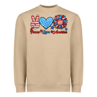 Peace Love America Heavyweight Sweatshirt | Teevron