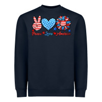 Navy peace love america Heavyweight Sweatshirt - HRA Design Shop