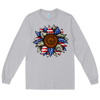 Moon Dust sunflower american flag Long Sleeve Tee - JahusDesignShop