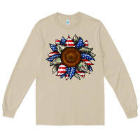 Mushroom sunflower american flag Long Sleeve Tee - JahusDesignShop