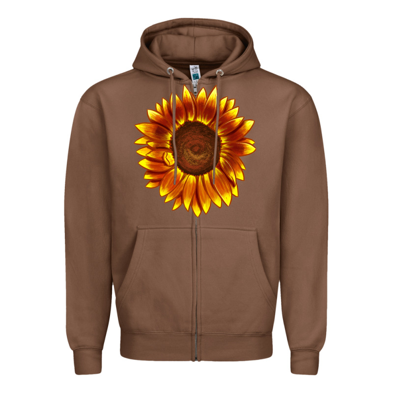 Tiger Eyes Sunflower Zipper Hoodie by LillyAllenDesigns | Teevron