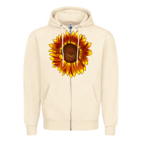 Sandshell tiger eyes sunflower Zipper Hoodie - LillyAllenDesigns