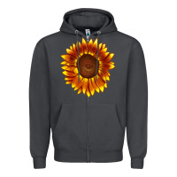 Smoke tiger eyes sunflower Zipper Hoodie - LillyAllenDesigns