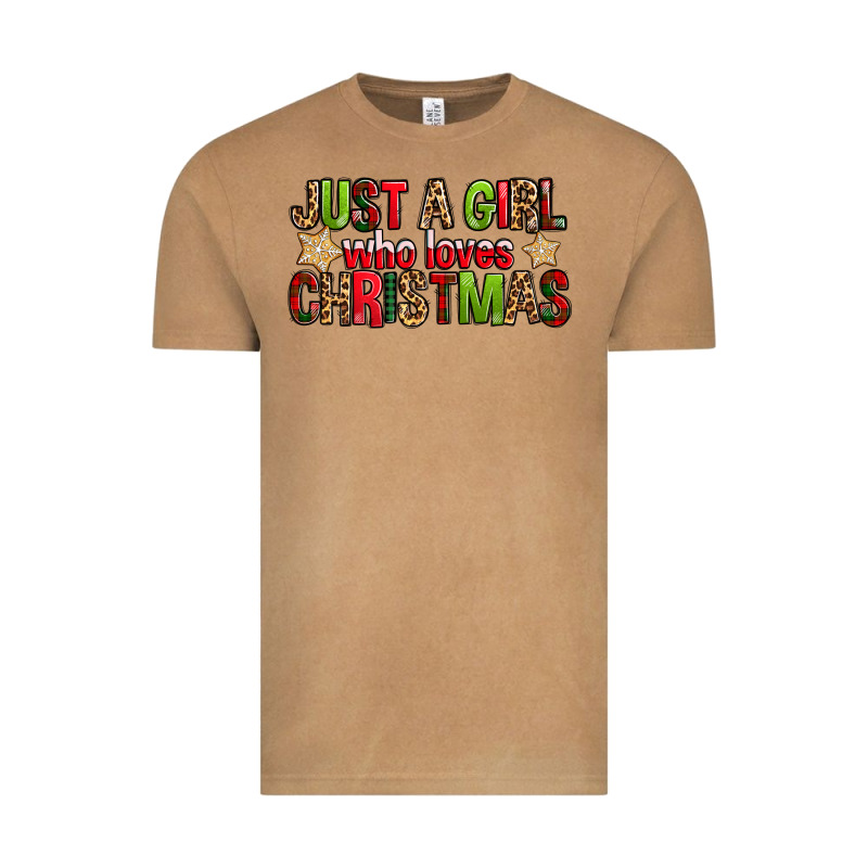 Just A Girl Who Loves Christmas With Cookies Vintage Tee by FaDigitalArtStudio | Teevron