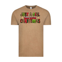 Vintage Coffee just a girl who loves christmas with cookies Vintage Tee - FaDigitalArtStudio