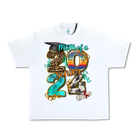 White 2024 graduate leopard Urban Heavy Tee - AdoDesignShop