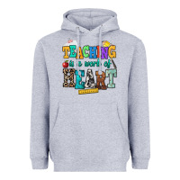 Heather Grey teaching is a work of heart Heavyweight Hoodie - NancyCooperArtShop