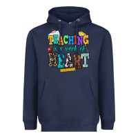 Navy teaching is a work of heart Heavyweight Hoodie - NancyCooperArtShop