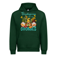 Forest Green Thanksgiving With My Gnomes Urban Hoodie - NancyCooperArtShop