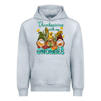 Heather Grey Thanksgiving With My Gnomes Urban Hoodie - NancyCooperArtShop