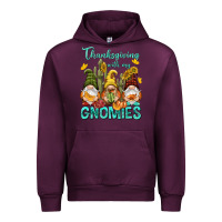 Mauve Wine Thanksgiving With My Gnomes Urban Hoodie - NancyCooperArtShop