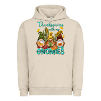 Pigment French Oak Thanksgiving With My Gnomes Urban Hoodie - NancyCooperArtShop