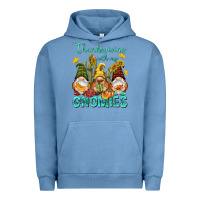 Pigment Pebble Blue Thanksgiving With My Gnomes Urban Hoodie - NancyCooperArtShop