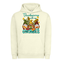 Pigment Pistachio Thanksgiving With My Gnomes Urban Hoodie - NancyCooperArtShop