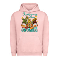 Pigment Salmon Thanksgiving With My Gnomes Urban Hoodie - NancyCooperArtShop