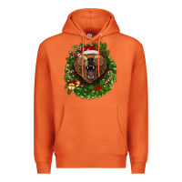 Carrot christmas bear  wreath Premium Hoodie - BarkalooDesign