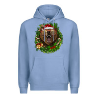 Colony Blue christmas bear  wreath Premium Hoodie - BarkalooDesign
