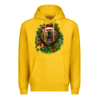 Lemon christmas bear  wreath Premium Hoodie - BarkalooDesign