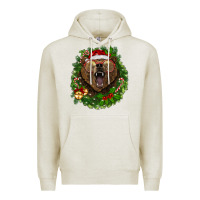 Christmas Bear  Wreath Premium Hoodie | Teevron