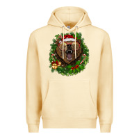 Pina Colada christmas bear  wreath Premium Hoodie - BarkalooDesign