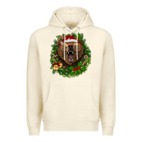 Sandshell christmas bear  wreath Premium Hoodie - BarkalooDesign