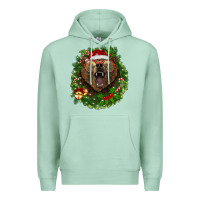 Seafoam christmas bear  wreath Premium Hoodie - BarkalooDesign