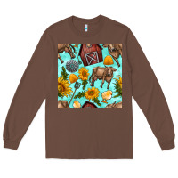 Chestnut farm seamless pattern Long Sleeve Tee - BundleAndBundleShop
