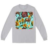 Moon Dust farm seamless pattern Long Sleeve Tee - BundleAndBundleShop